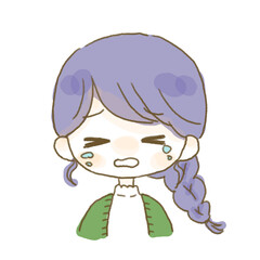 泣いている女性のイラスト