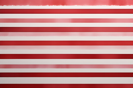 Beauty in Contrast: Watercolor stripe texture painted in red on white background generative ai
