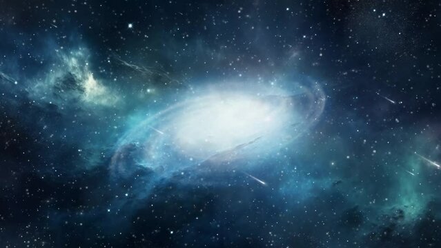 The Small Magellanic Cloud Galaxy exploration on deep. seamless looping overlay 4k virtual video animation background 