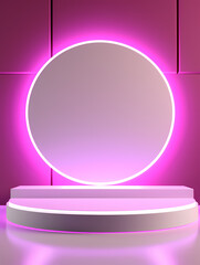 Podium, booth, stage, product background for product display, blank display