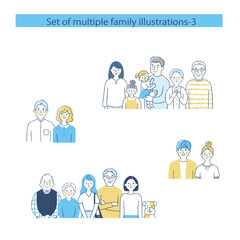 さまざまな家族　上半身