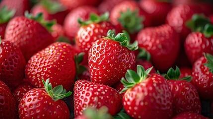 Close up of fresh strawberries background.