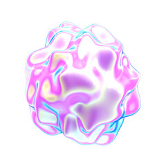 3d Rendering abstract Holographic shape Illustration