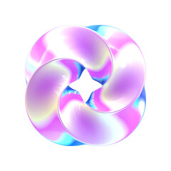 3d Rendering abstract Holographic shape Illustration
