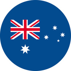 Australia flag round shape 09