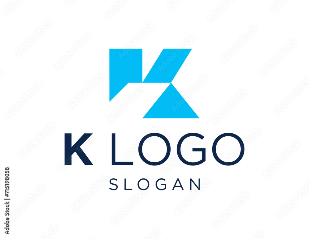 Aufkleber the logo design is about letter k and was created using the corel draw 2018 application with a white