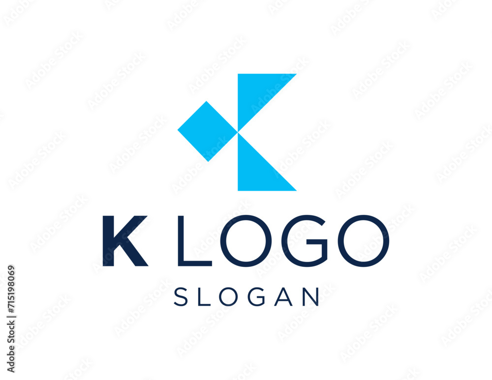 Poster the logo design is about letter k and was created using the corel draw 2018 application with a white