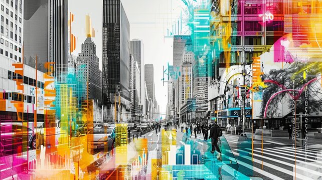 Urban Business Dynamics: City Skyline with Abstract Graphs

