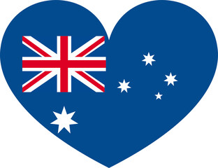 Australia flag heart shape 11