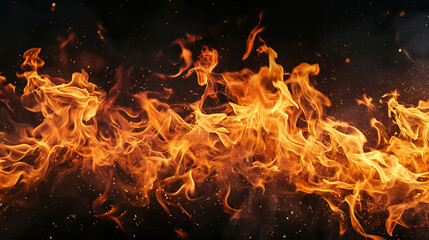 Fototapeta na wymiar Fiery abstract AI artwork capturing the dynamic essence of flame