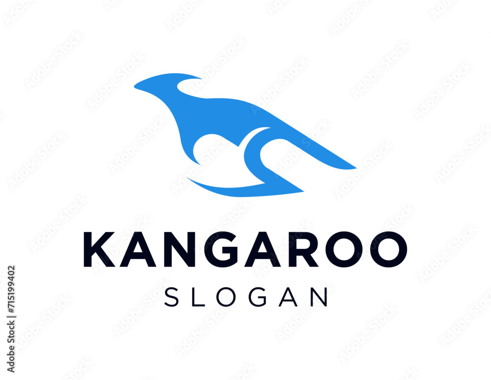 Poster the logo design is about kangaroo and was created using the corel draw 2018 application with a white