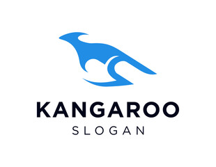 The logo design is about Kangaroo and was created using the Corel Draw 2018 application with a white background.