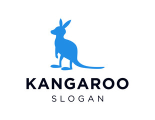 Fototapeta premium The logo design is about Kangaroo and was created using the Corel Draw 2018 application with a white background.