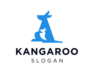 The logo design is about Kangaroo and was created using the Corel Draw 2018 application with a white background.