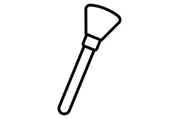 Makeup brush icon. icon related makeup application and beauty. line icon style. element illustration