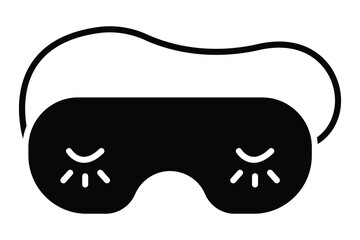 spa sleep mask icon. icon related to beauty sleep and eye care. solid icon style. element illustration