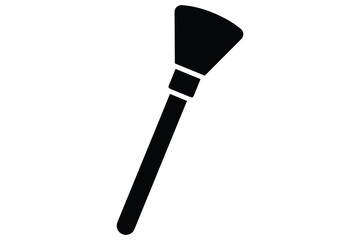 Makeup brush icon. icon related makeup application and beauty. solid icon style. element illustration