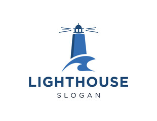 The logo design is about Lighthouse and was created using the Corel Draw 2018 application with a white background.