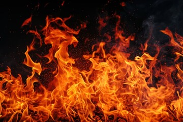 Fototapeta na wymiar fire flames on a black background