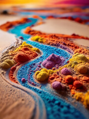 Fototapeta premium Prismatic Riverbed Serenity.