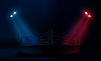 Boxing ring arena stadium vector design. - obrazy, fototapety, plakaty