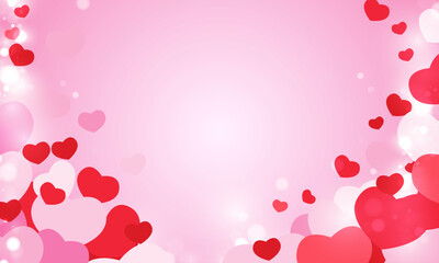 Happy Valentine's day card hearts vector background