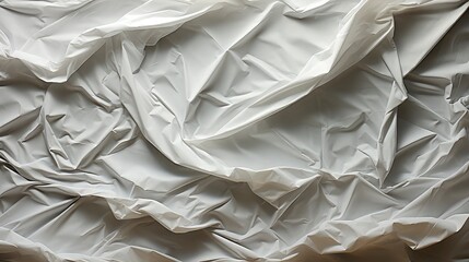 Glued white paper background. Crumpled texture background.