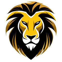 Obraz premium lion head logo design Golden color 