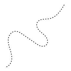 Wavy Dashed Line Vector