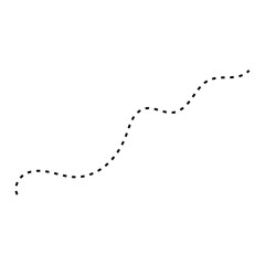 Wavy Dashed Line Vector
