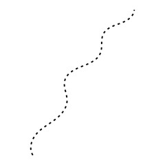 Wavy Dashed Line Vector