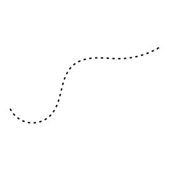 Wavy Dashed Line Vector