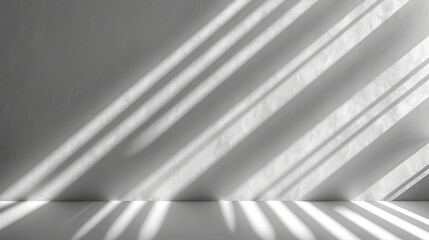 Empty space, pattern of shadows and light rays.