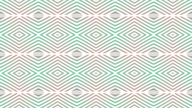 Unique colorful design. Abstract color background with symmetrical repeating patterns. Seamless looping animation.