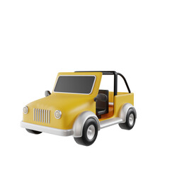 Vehicles 3d icons render clipart