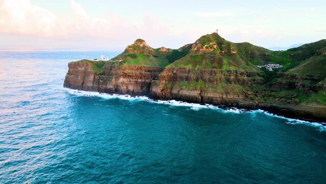 Bitoujiao Lighthouse at the Northeast coast of Taiwan (New Taipei City and Yilan) National Scenic Area.