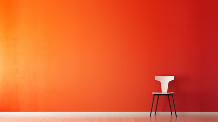 red chair in a room - obrazy, fototapety, plakaty