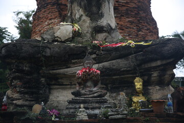 buddha statue in temple si sanphet
