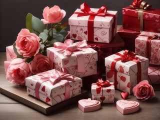 Beautiful pink Valentine's Day flower gift
