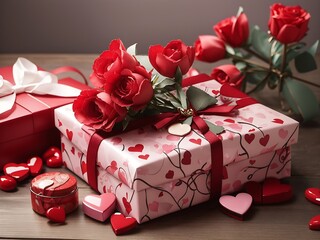 Beautiful pink Valentine's Day flower gift