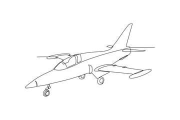 Fototapeta na wymiar Continuous one line drawing Air transportation concept. Doodle vector illustration.
