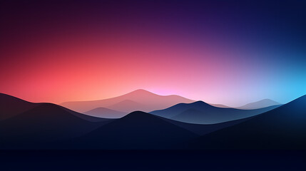 mountains in the sunset