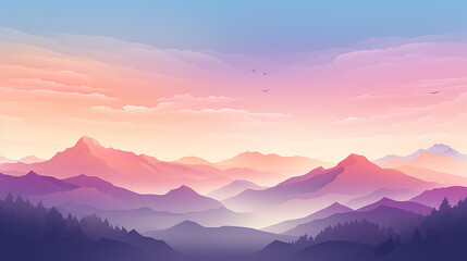 sunrise in the mountains background