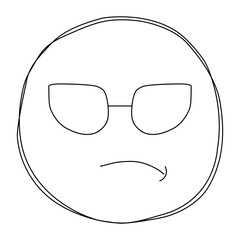 Naklejka premium Scrapbook Emoji Scribble