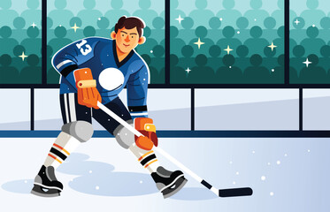 Ice Hockey Illustration