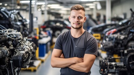 A mechanic working on a car engine looking focused , mechanic, working, car engine, focused