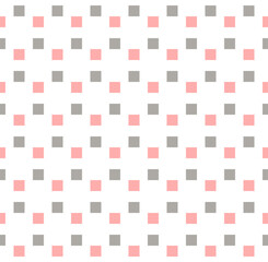 geometric repetitive background. pink and gray squares. vector seamless pattern. fabric swatch. striped wrapping paper. design template for textile