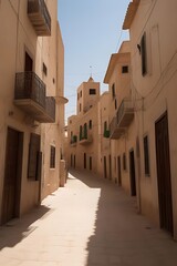 Obraz premium photo land and blue skygreat as a backgroundweb banner generative ai 