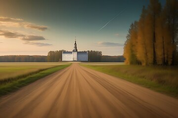 Obraz premium country side of city with beautiful and positive vibe 