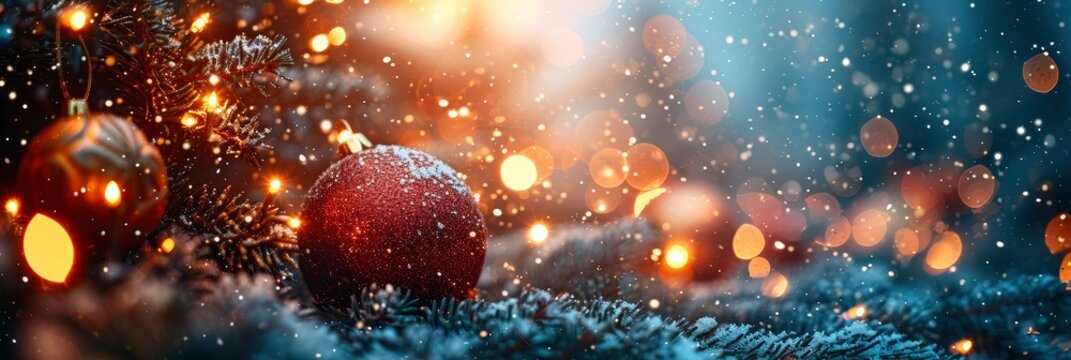 Blurred Image Christmas New Year Celebration, Background HD, Illustrations